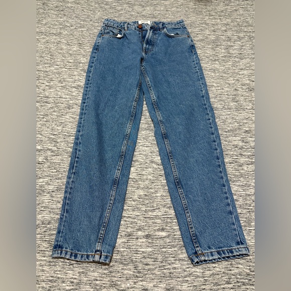Zara Denim Size 2 Mid Rise Straight Leg - Picture 2 of 7
